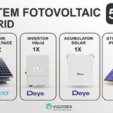 Sistem fotovoltaic Hibrid 8 Kw monofazat (5.12 KWH)